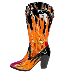 Y R U SPACE COWGIRL FLAME - BLACK/RED Sneakers