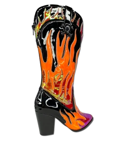 Y R U SPACE COWGIRL FLAME - BLACK/RED Sneakers