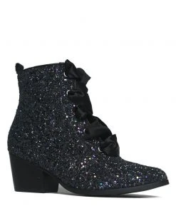 Y R U AURA - BLACK GLITTER Sneakers