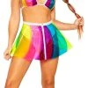 JValentine Beach Ball Rainbow Vinyl Pinwheel Skirt Sneakers