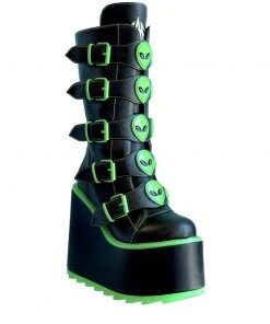 Y R U Platforms DUNE ALIEN - BLACK GREEN