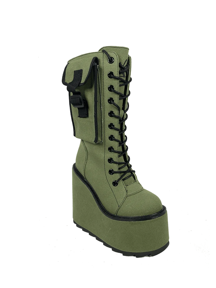 Y R U DUNE DESERT - OLIVE/BLACK Platforms 3 Y R U DUNE DESERT - OLIVE/BLACK Platforms