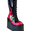 Y R U Platforms Dune Lace Up Flame - Black / Red