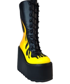 Y R U Dune Lace Up Flame - Black / Yellow