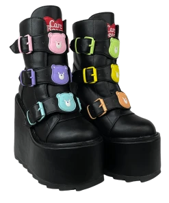 CARE BEARS BY YRU Platforms DUNE LO CARE BEARS - BLACK
