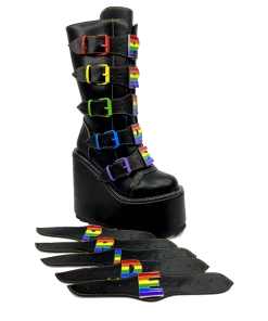 Y R U Platforms DUNE PRIDE STRAPS - BLACK