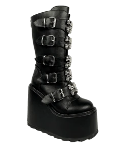 Y R U Platforms DUNE SKULL - BLACK/SILVER