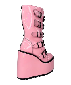 Y R U DUNE SKULL - PINK/BLACK Platforms