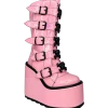 Y R U DUNE SKULL - PINK/BLACK Platforms