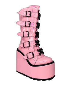Y R U DUNE SKULL - PINK/BLACK Platforms
