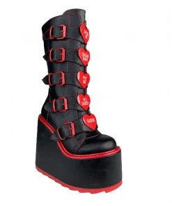 Y R U Platforms DUNE HEART - BLACK/RED 10 Y R U Platforms DUNE HEART - BLACK/RED