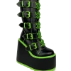 Y R U DUNE W33D- BLACK/GREEN Platforms