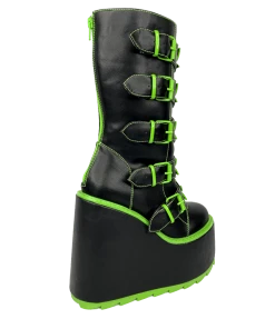 Y R U DUNE W33D- BLACK/GREEN Platforms 11 Y R U DUNE W33D- BLACK/GREEN Platforms