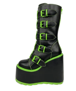 Y R U DUNE W33D- BLACK/GREEN Platforms 10 Y R U DUNE W33D- BLACK/GREEN Platforms
