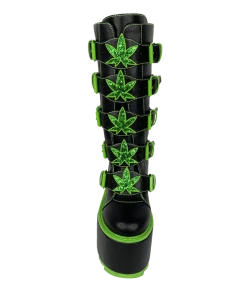 Y R U DUNE W33D- BLACK/GREEN Platforms 9 Y R U DUNE W33D- BLACK/GREEN Platforms