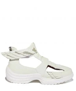 Esqape Sneakers FLYH Hi ~ White/blue | ᴜᴠ ʀᴇᴀᴄᴛɪᴠᴇ Sɴᴇᴀᴋᴇʀ