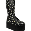 Y R U KAOS HI - BLACK DAISY Platforms