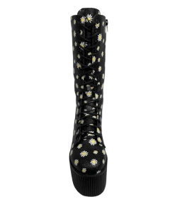 Y R U KAOS HI - BLACK DAISY Platforms