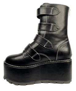 Y R U Platforms KARMA SKELETON - BLACK/WHITE