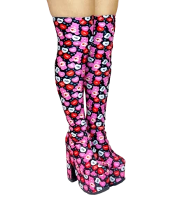 CARE BEARS BY YRU LABYRINTH CARE BEARS VALENTINE - BLACK/PINK Platforms