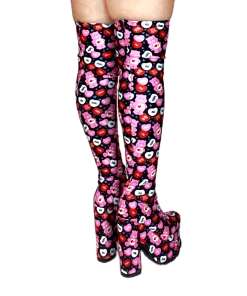 CARE BEARS BY YRU LABYRINTH CARE BEARS VALENTINE - BLACK/PINK Platforms