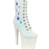 XTRA Platforms MYA STAR - WHITE GLITTER 2 XTRA Platforms MYA STAR - WHITE GLITTER