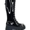 FAN ALL FLAMES Platforms OBSIDIAN LACE-UP BOOT