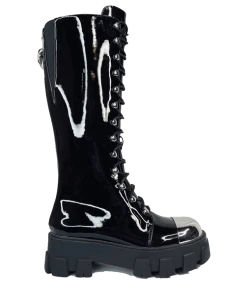 FAN ALL FLAMES Platforms OBSIDIAN LACE-UP BOOT
