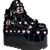 Y R U QOZMO BNDG HEART - BLACK HOLOGRAM/PINK Platforms 2 Y R U QOZMO BNDG HEART - BLACK HOLOGRAM/PINK Platforms