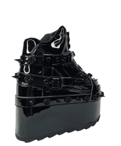 Y R U Platforms QOZMO BNDG ROSE - BLACK PATENT 11 Y R U Platforms QOZMO BNDG ROSE - BLACK PATENT