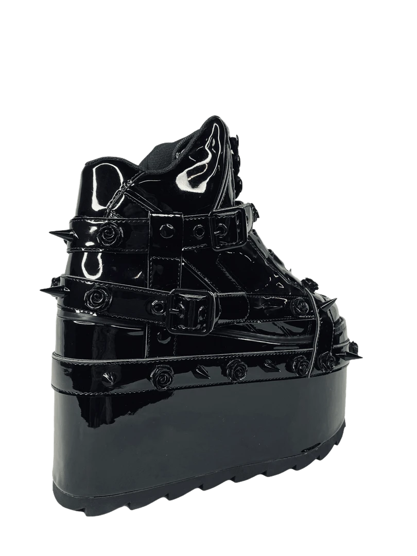 Y R U Platforms QOZMO BNDG ROSE - BLACK PATENT 7 Y R U Platforms QOZMO BNDG ROSE - BLACK PATENT