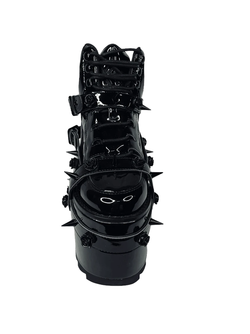 Y R U Platforms QOZMO BNDG ROSE - BLACK PATENT 5 Y R U Platforms QOZMO BNDG ROSE - BLACK PATENT