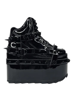 Y R U Platforms QOZMO BNDG ROSE - BLACK PATENT