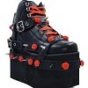 Y R U QOZMO BNDG ROSE - BLACK/RED Platforms