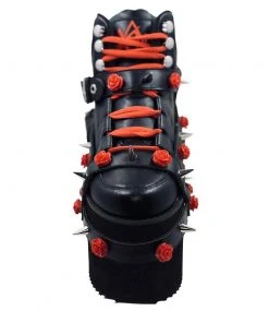 Y R U QOZMO BNDG ROSE - BLACK/RED Platforms