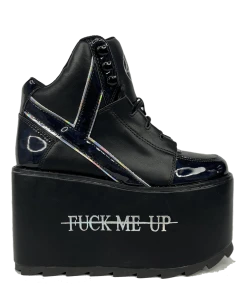 Y R U QOZMO X ALISON WONDERLAND - BLACK Platforms