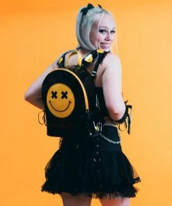 Y R U SMILEY BAQPAQ - BLACK YELLOW Sneakers