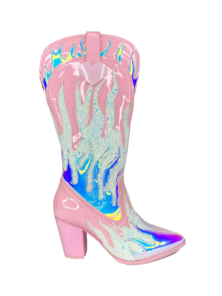 Y R U Sneakers SPACE COWGIRL FLAME - PINK/ATLANTIS 4 Y R U Sneakers SPACE COWGIRL FLAME - PINK/ATLANTIS