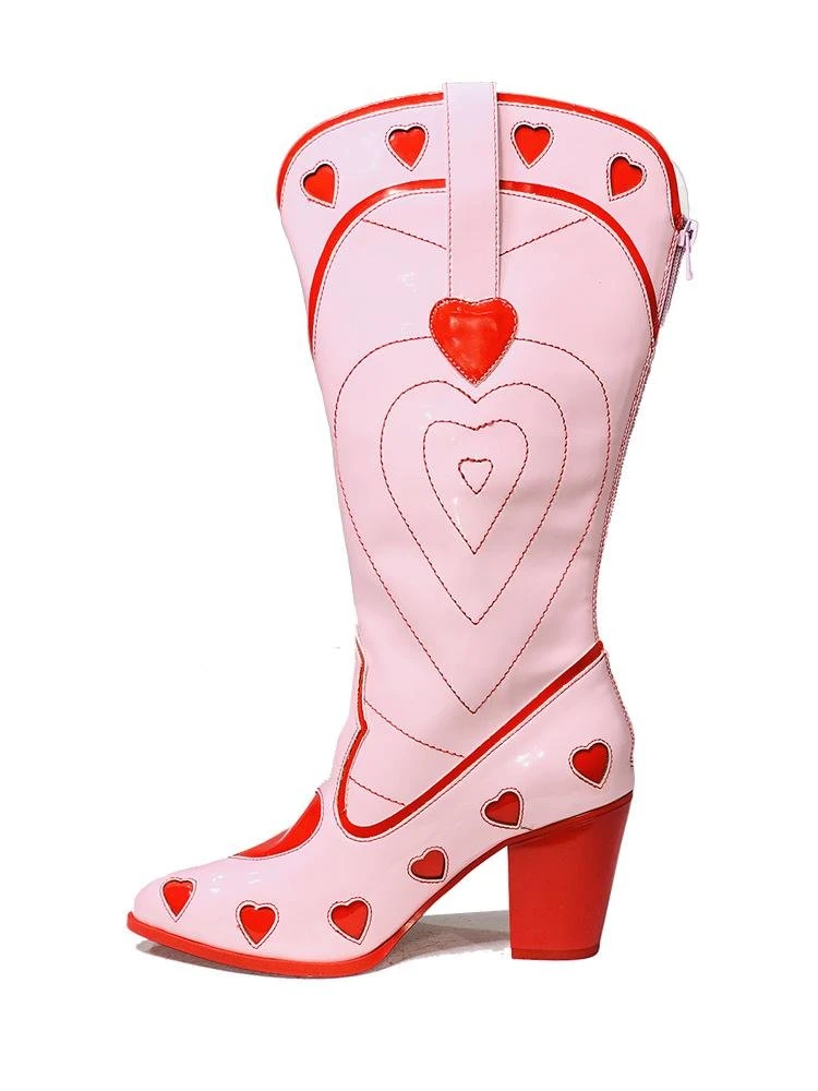 Y R U Sneakers SPACE COWGIRL HEART - PINK RED 7 Y R U Sneakers SPACE COWGIRL HEART - PINK RED