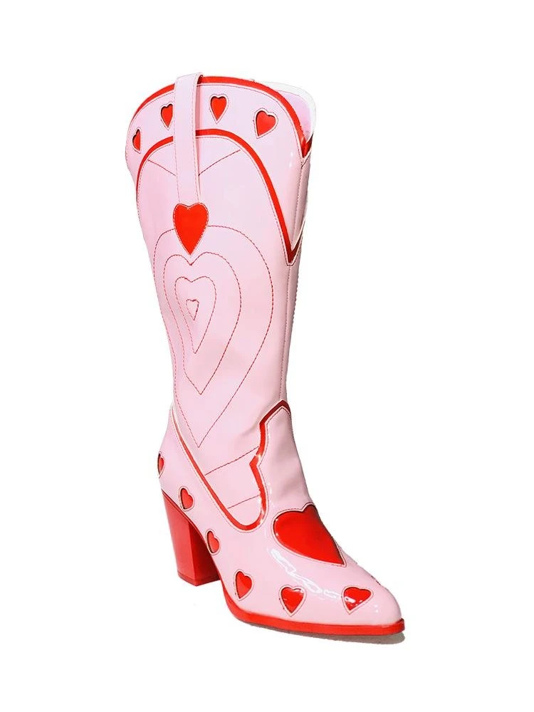 Y R U Sneakers SPACE COWGIRL HEART - PINK RED 3 Y R U Sneakers SPACE COWGIRL HEART - PINK RED