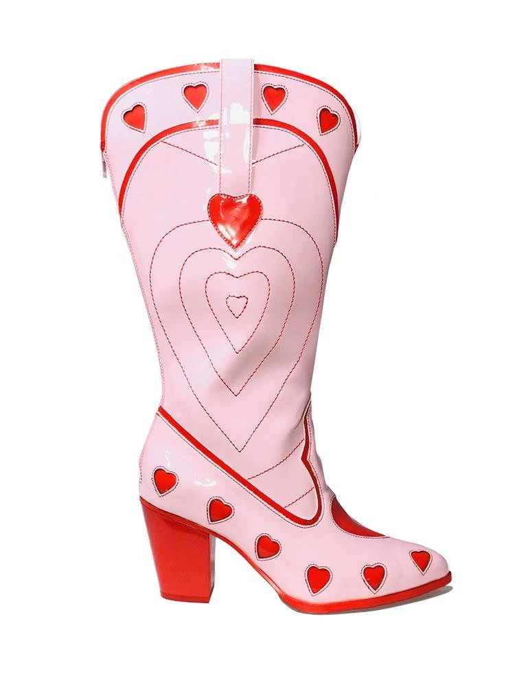 Y R U Sneakers SPACE COWGIRL HEART - PINK RED 4 Y R U Sneakers SPACE COWGIRL HEART - PINK RED