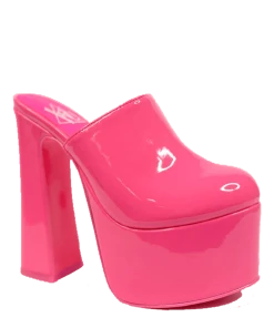 Y R U STARDUST CLOG - HOT PINK PATENT