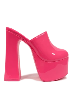 Y R U STARDUST CLOG - HOT PINK PATENT