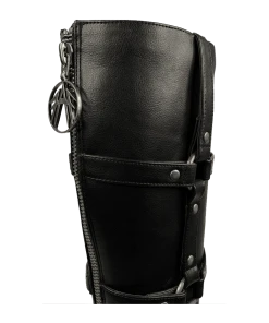 FAN ALL FLAMES STOMP O-RING BOOT - BLACK Platforms