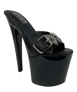 XTRA SUGAR SKULL - BLACK/SILVER Platforms