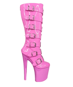 XTRA VIP HUSTLER - PINK/SILVER Platforms