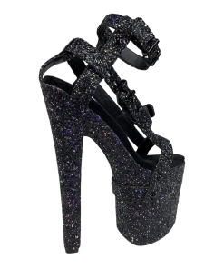 XTRA Platforms X - BLACK GLITTER