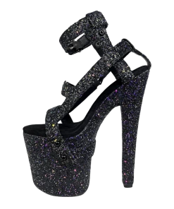 XTRA Platforms X - BLACK GLITTER