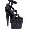 XTRA Platforms X - BLACK GLITTER 1 XTRA Platforms X - BLACK GLITTER