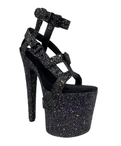 XTRA Platforms X - BLACK GLITTER